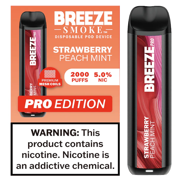 breeze pro strawberry peach mint