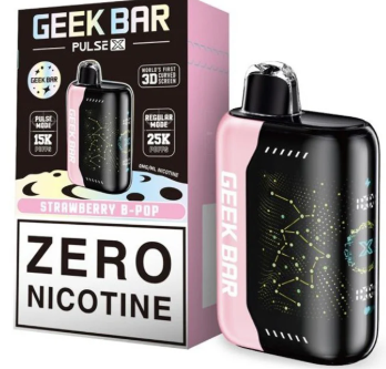 Geek Bar 25k Strawberry b pop zero nic