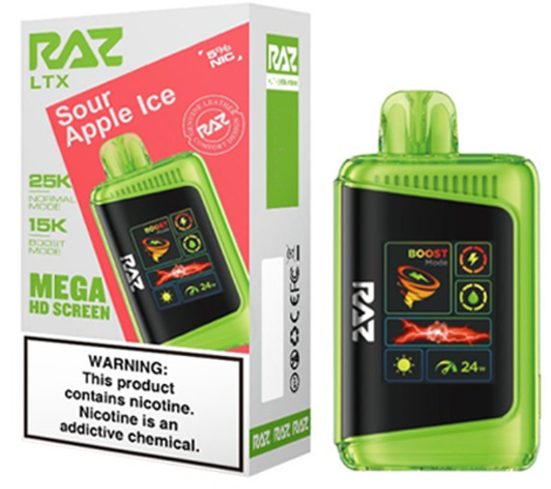 RAZ 25k Sour Apple Ice
