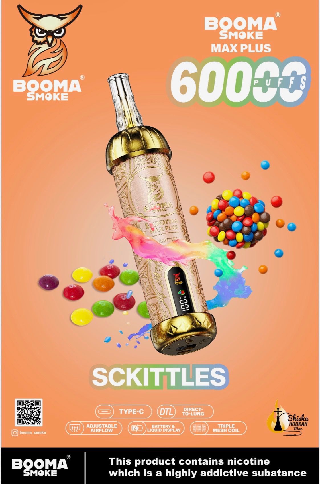 Booma Hooka 60k Skittles