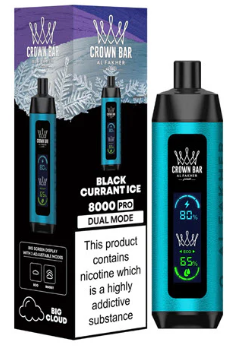 Crown bar black currant ice 8k puffs