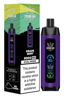 Crown bar Grape mint 8k puffs