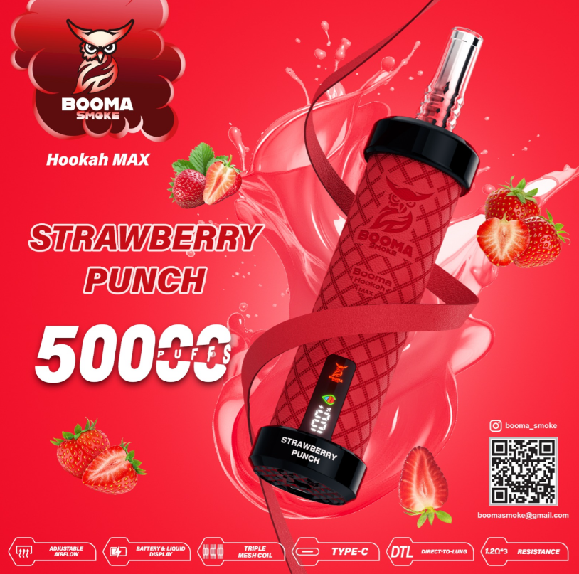 Booma Hooka 50k Strawberry Punch