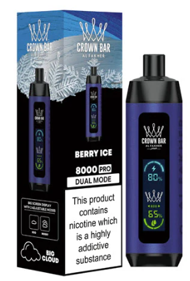 Crown bar berry ice 8k puffs