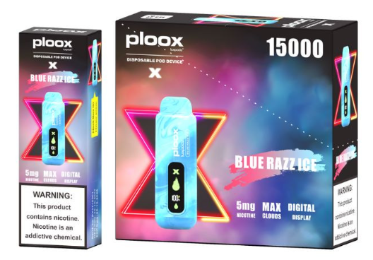 Ploox blue razz ice 15k puffs
