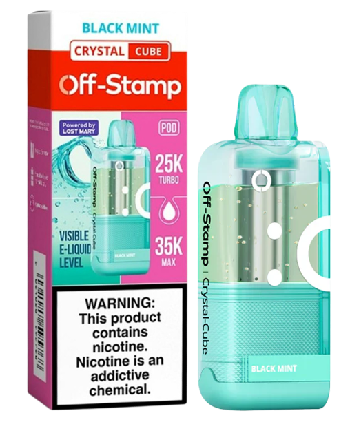 Off stamp pod 35k puffs Black Mint