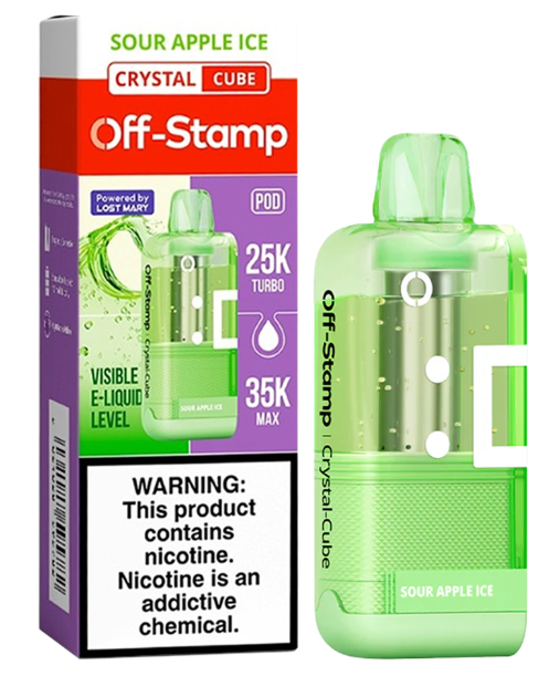 Off Stamp pod 35k puffs sour apple ice